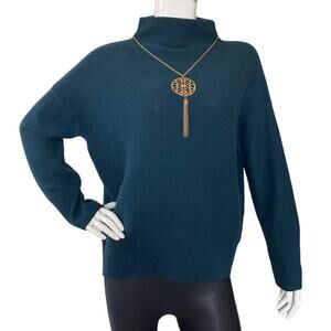 The Reset R Label Dark Green Teal Sweater Wool Cashmere Blend Long Sleeve Medium